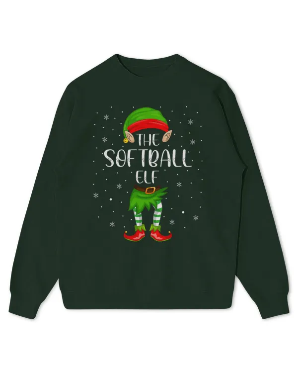Cute Softball Elf Xmas Party Matching Family Christmas - Kids Standard Sweatshirt Kids Standard Sweatshirt
