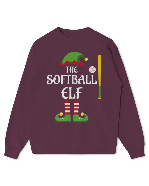 Cute Softball Elf Family Matching Group Christmas - Kids Standard Sweatshirt Kids Standard Sweatshirt