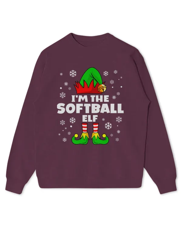 Cute Softball Elf Family Matching Group Happy Christmas - Kids Standard Sweatshirt Kids Standard Sweatshirt