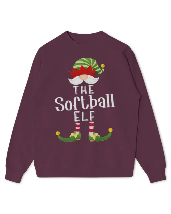 Cute Softball Elf Group Christmas Funny Pajama Party - Kids Standard Sweatshirt Kids Standard Sweatshirt