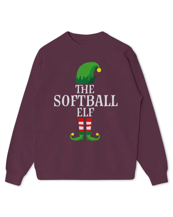 Cute Softball Elf Men Apparel Funny Christmas Family Matching - Kids Standard Sweatshirt Kids Standard Sweatshirt