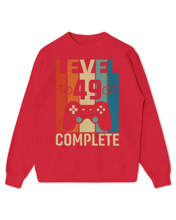 Level 49 Complete Video Gamer 49 Years Wedding Anniversary Long Sleeve T-Shirt - Kids Standard Sweatshirt Kids Standard Sweatshirt