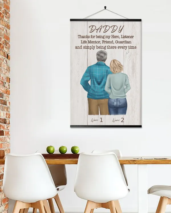 Daddy Thanks For Being My Hero - Personalized Poster, Gift For Dad, Gift Idea For Dad, Father's Day Gift