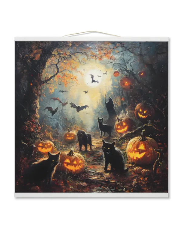 halloween night pain oil art gift