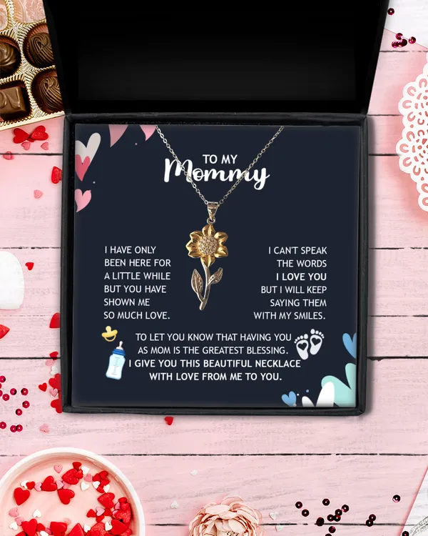 To My Mommy Necklace Gift For New Mom On Mother's Day Birthday Baby Shower and Anniversary