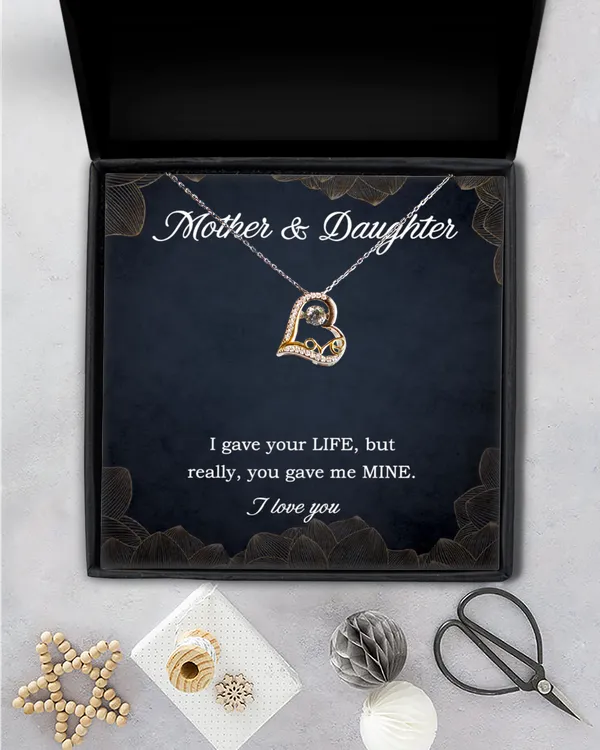 Love Dancing Necklace Gift For Mother. Mother & Daughter, Mom Gifts From Daughter, Gift For Mom From Daughter, Mother Birthday Gifts From Daughter, Sentimental Gifts