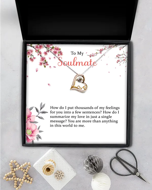 Personalized To My Wife You Are More Than Anything, Love Dancing Necklace with Message Card, Gift For Soulmate, Wife Gifts, Anniversary Day Gifts.