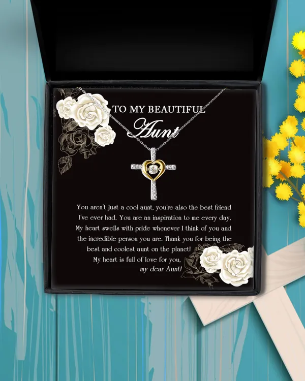 To My Beautiful Aunt Necklace, Appreciation Gift for Aunt from Niece, Thoughtful Valentines Gift for Aunt