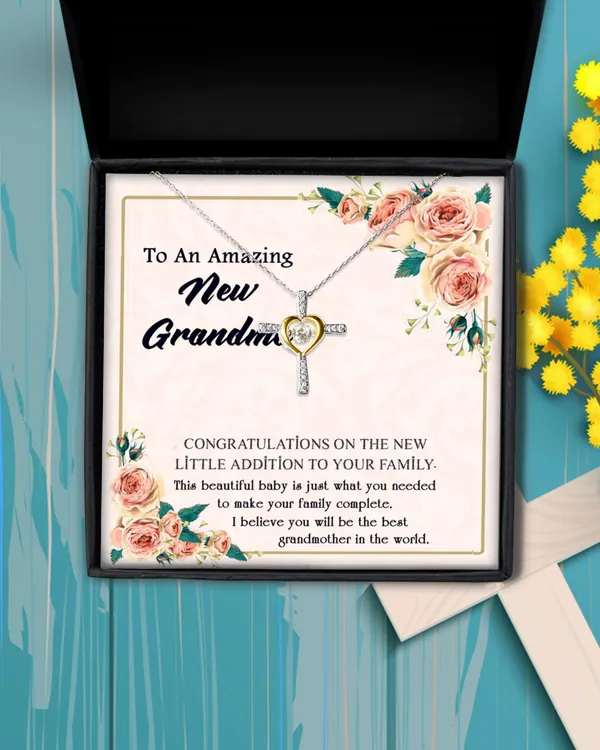 Gift for New Grandma Necklace, Pregnancy Reveal Gift For New Grandmother, First Time Grandma Necklace.