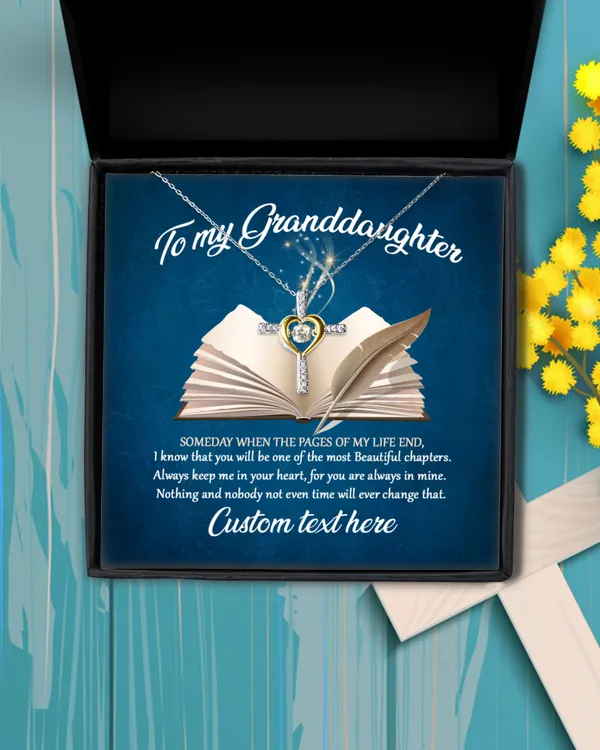 Necklace With Meaningful Message Card & Gift Box for Granddaughter