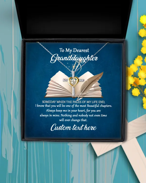 Necklace With Meaningful Message Card & Gift Box for Granddaughter