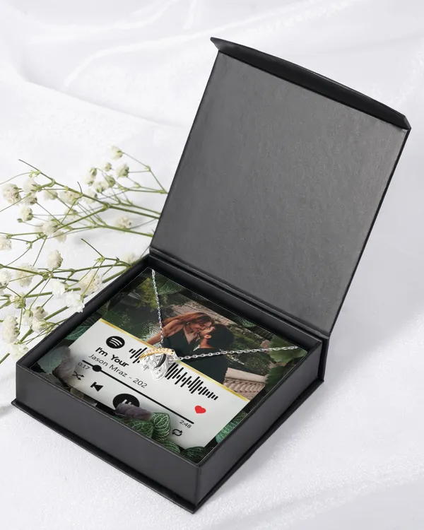 Our Soundtrack Gift, [Custom Image], Spotify Song Anniversary Gift, Gift For Girlfriend, Gift For Wife, Favorite Song, Our Song. [Custom Your Girl's Name]