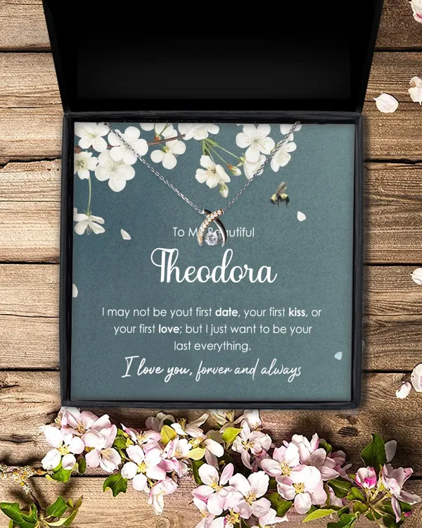 Personalized To My Beautiful Wishbone Dancing Necklace, Engagement Gift for Soulmate, Birthday Gift for Girlfriend, Fiance Gift