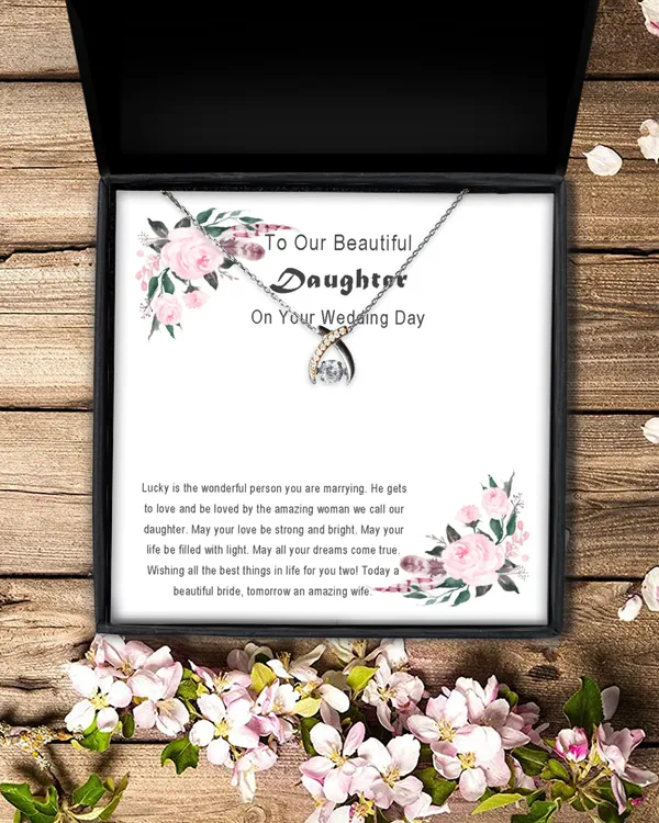 SenPrints Wish Bone Necklace with Message Card