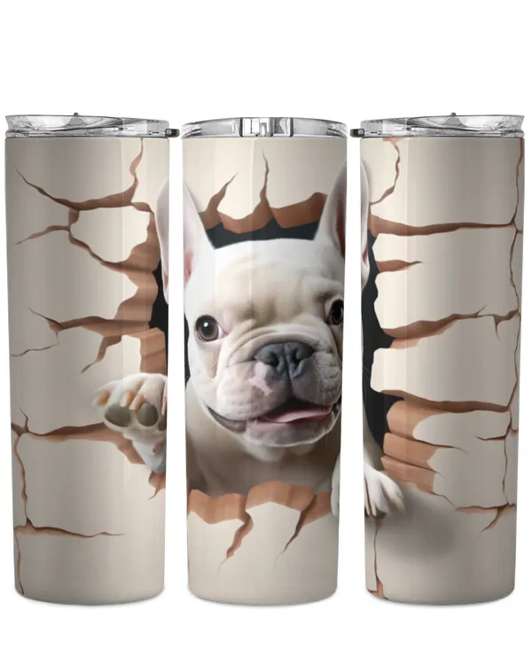 3D French Bulldog Tumbler 3