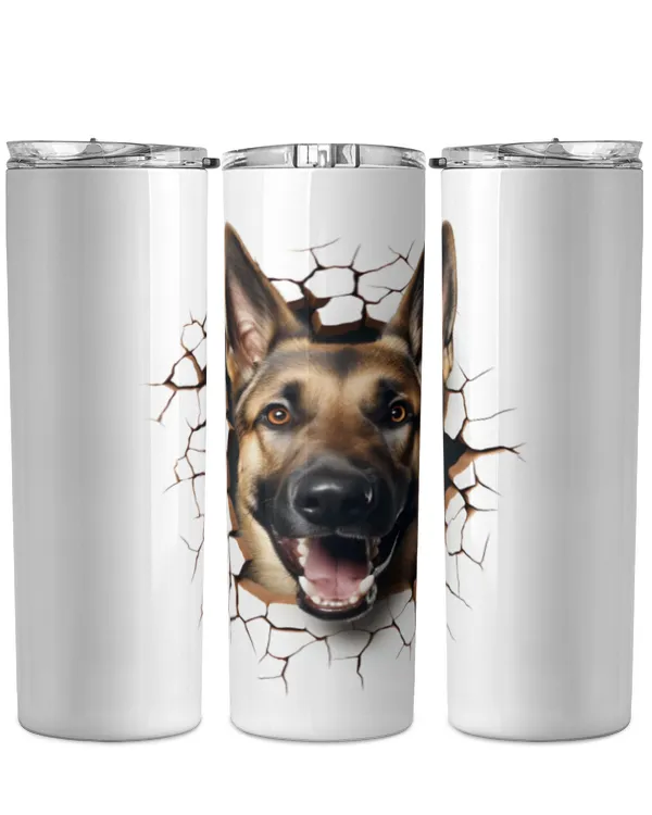3D German Shepherd Tumbler 1