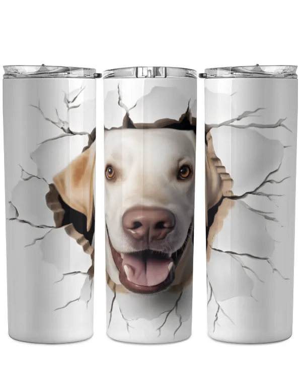3D Labrador Retriever Tumbler
