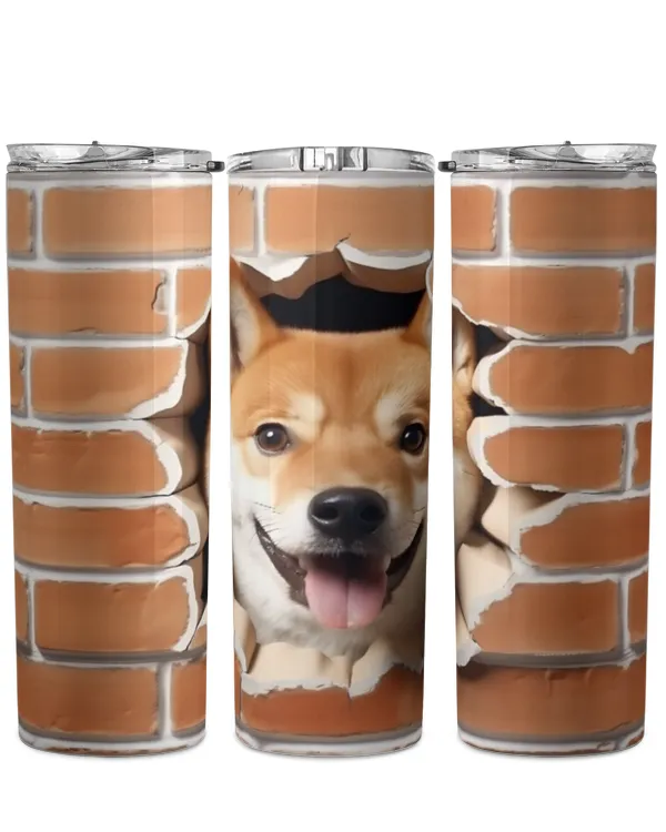3D Shiba Inu Tumbler 1