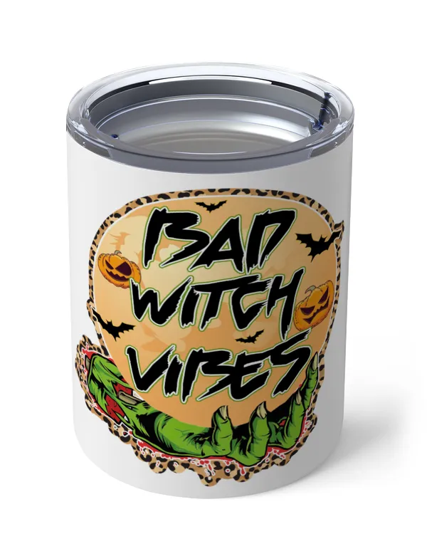 Bad Witch Vibes Mug, Devil's Hand pumpkin blood Moon demon bats
