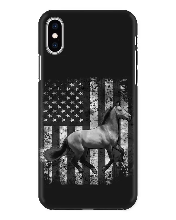 Horse Riding Horse riding and vintage US flag