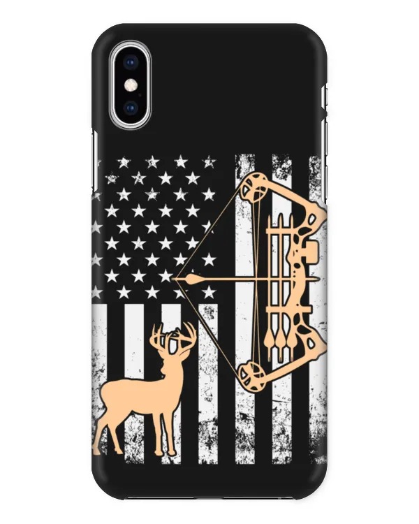 Deer Hunting Lovers US Flag Vintage Deer
