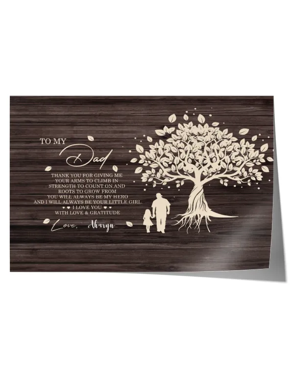 Personalized To My Dad Poster, I Will Always Be Your Little Girl, Father Poster Prints from Daughter, Father's Day Gift