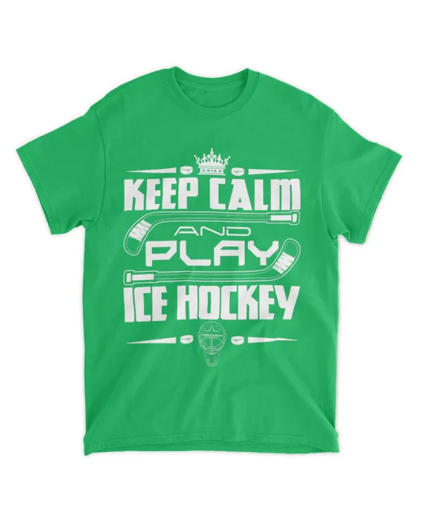 Keep calm 2play Ice Hockey Fun Gift Ice Sports - The Organic Unisex T-shirt The Organic Unisex T-shirt