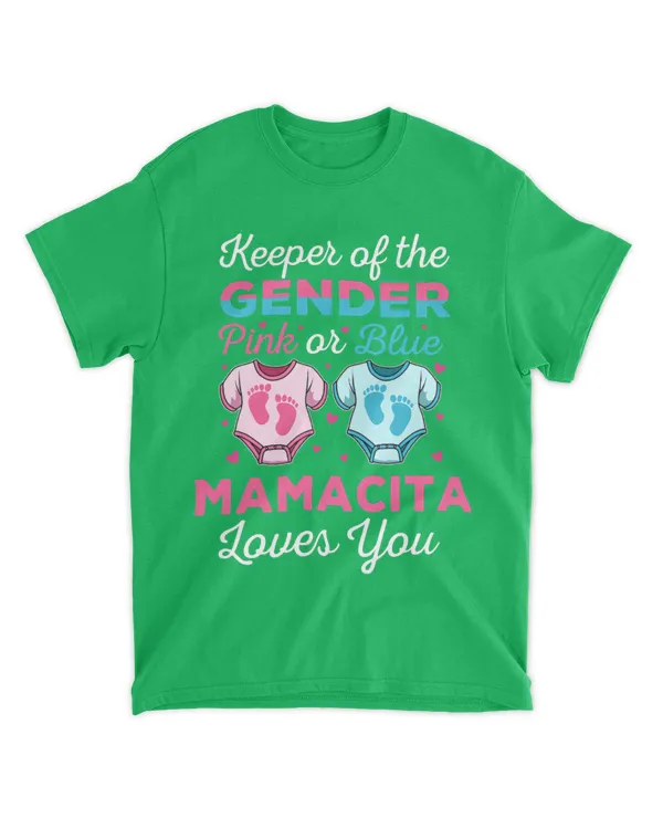 Keeper Of The Gender Mamacita Loves You Baby Shower Family T-Shirt - The Organic Unisex T-shirt The Organic Unisex T-shirt