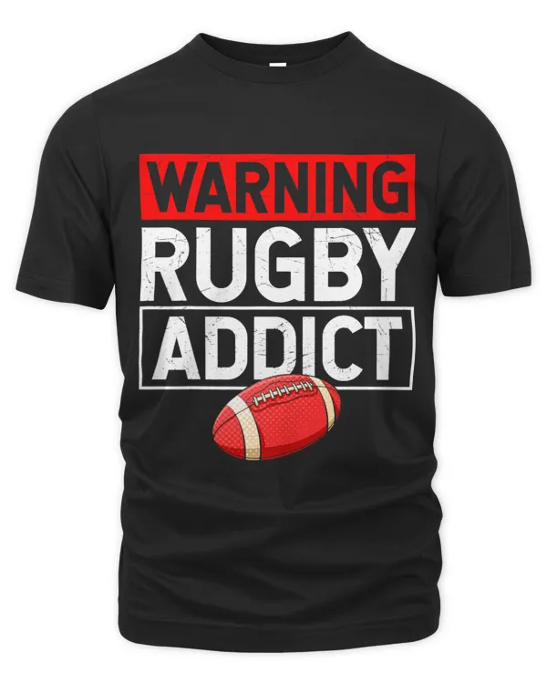 Warning Rugby Addict Rugby Players Rugger Sport Team