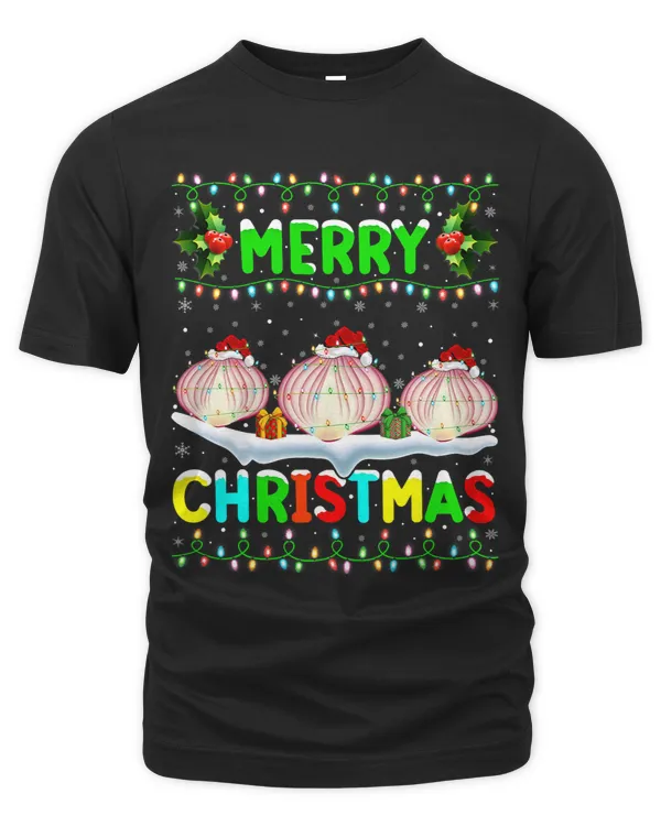 Xmas Onion Lighting Santa Hat Merry Christmas Onion