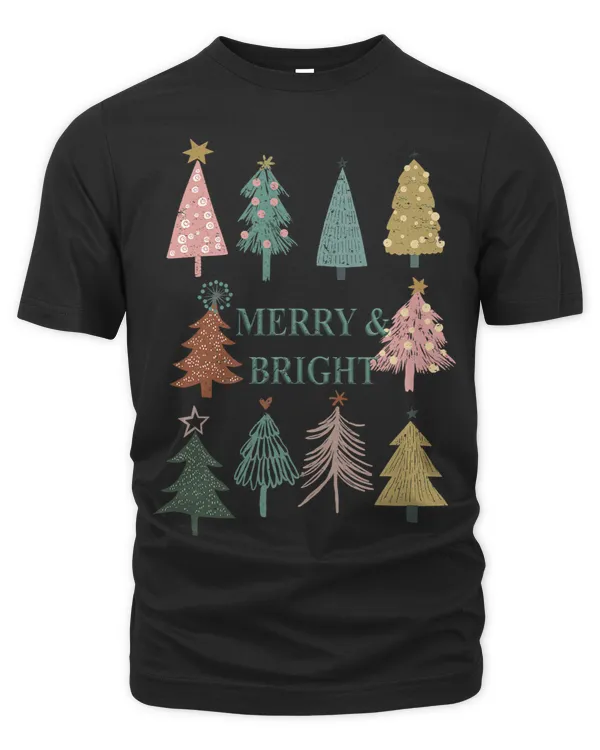 Boho Christmas Tree Doodle Drawing Merry And Bright Costume