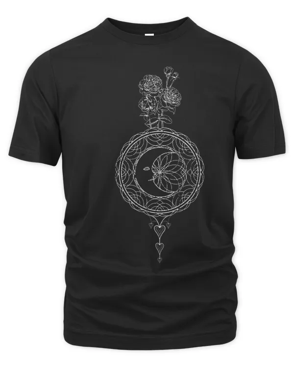 Floral Roses Celestial Body Astrology Luna Crescent Moon