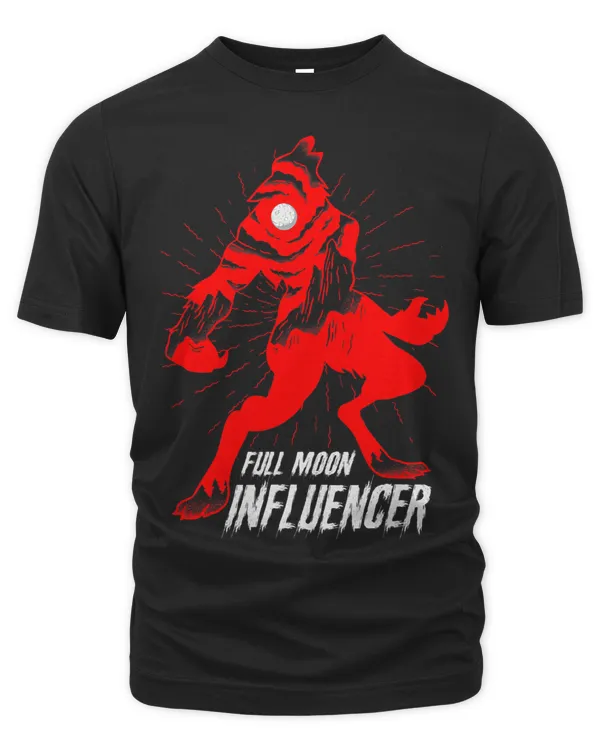 Full Moon Influencer Design For Werewolf Movies Lovers