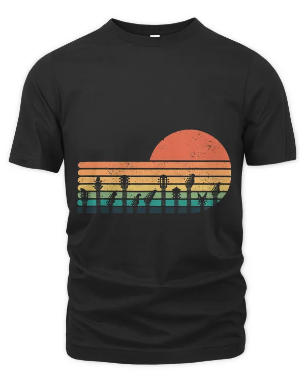 Guitars Sunset Retro style Vintage Guitarist