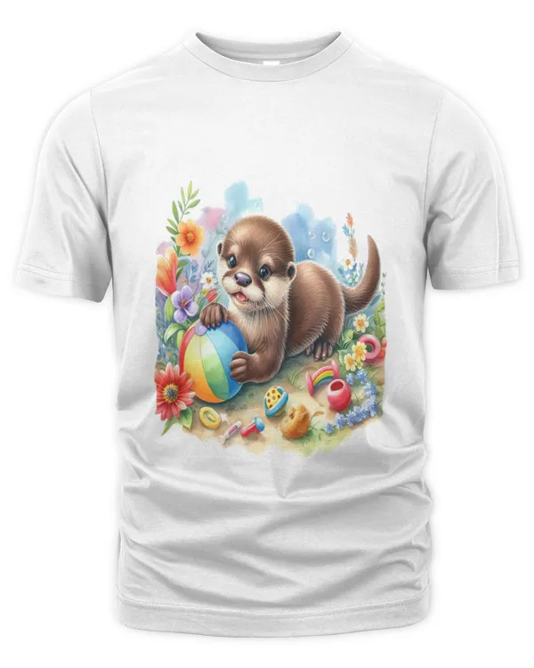BABY OTTER PLAY THE BALL