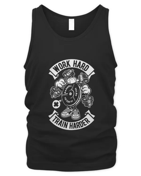 Summer outfit, Tanktop Work hard train harder design for Men, Gym outfit, sports outfit