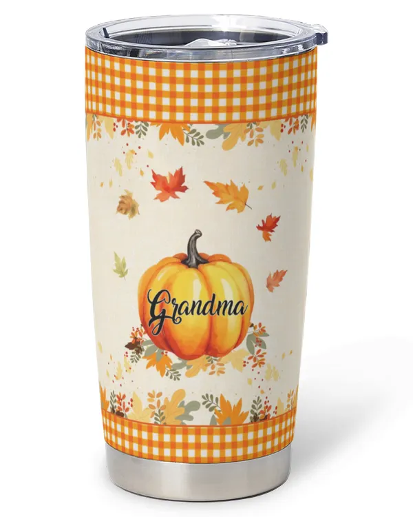 [UNIQUE] PERSONALIZED AUTUMN FALL SEASON PUMPKIN GRANDMA MOM LEAVES KIDS