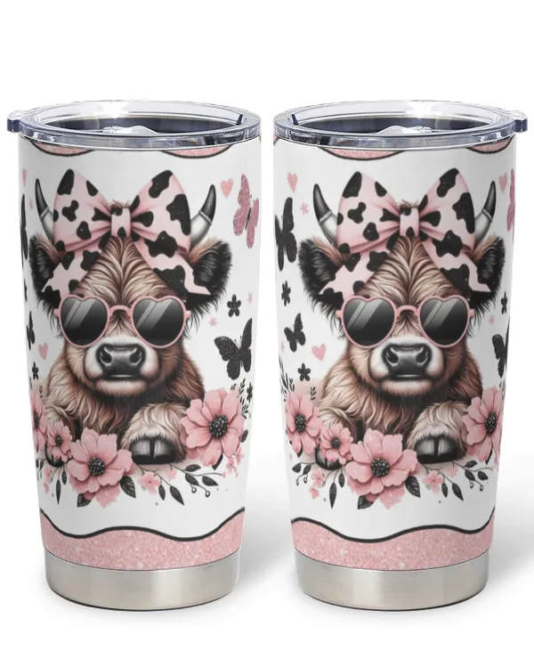 Personalized Highland Cow Cute Tumbler