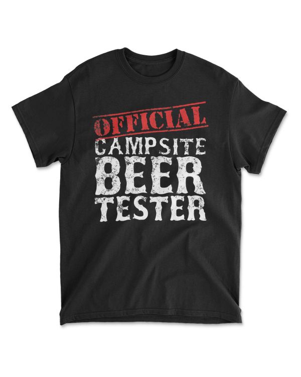 Official Campsite Beer Tester Shirt Fathers Day Camping Gift