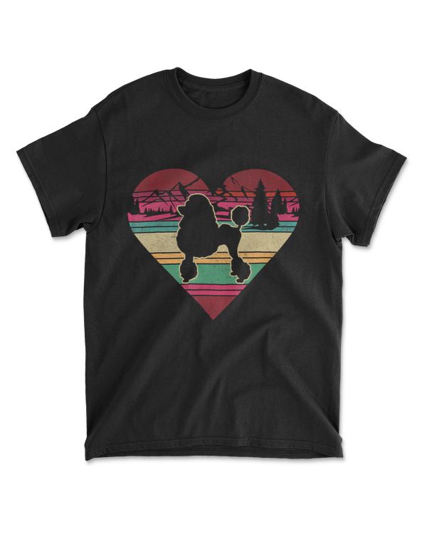 Love Poodle Girl Women Valentines Day V