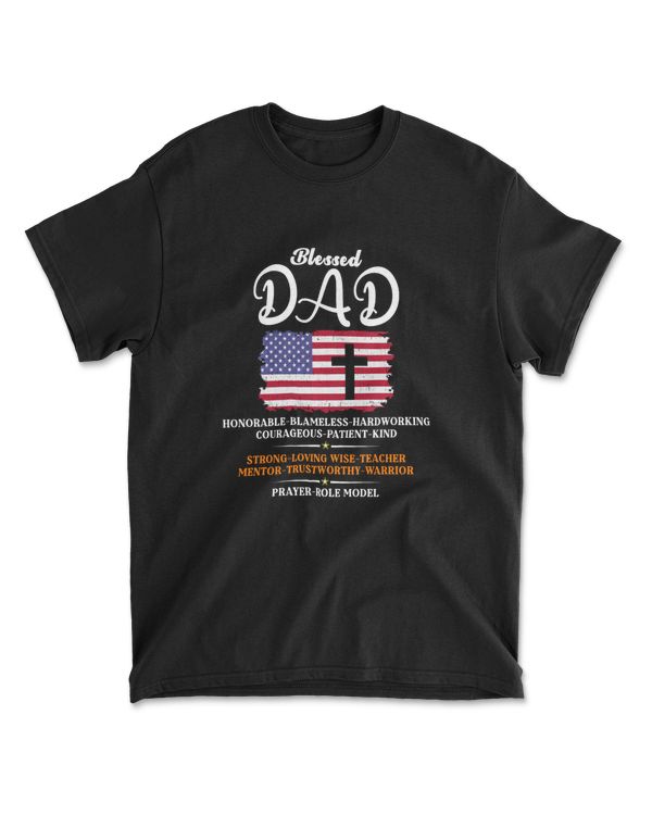 Christian Blessed Dad Cross Funny Fathers