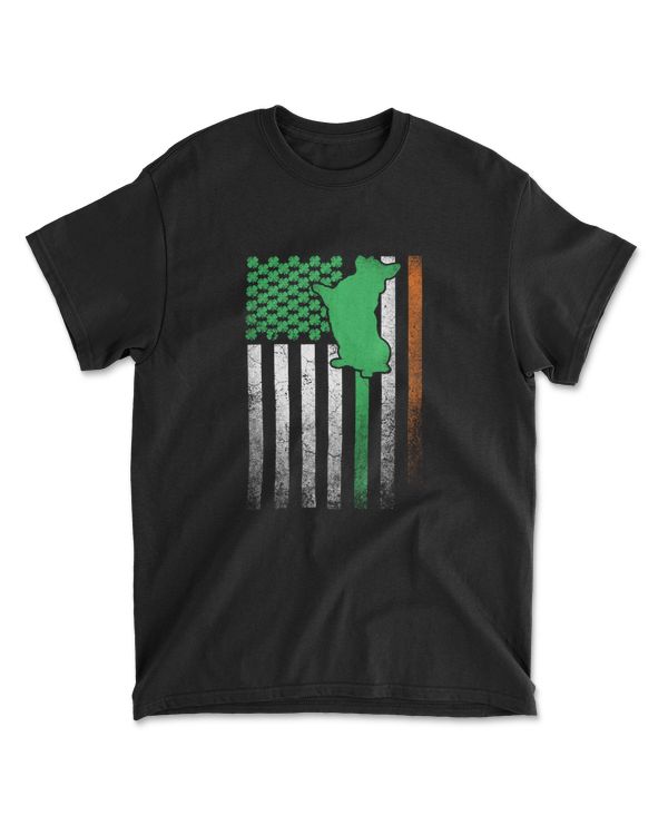 Corgi Dog Irish American Flag St Patrick's D