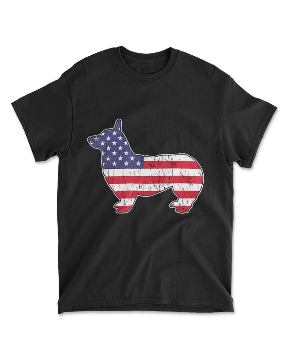 Corgi 4th Of July USA Flag America Patriotic