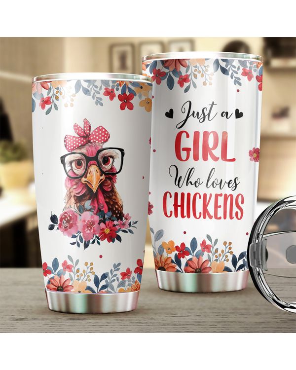 Just A Girl Who Loves Chickens Flower Lady Chicken