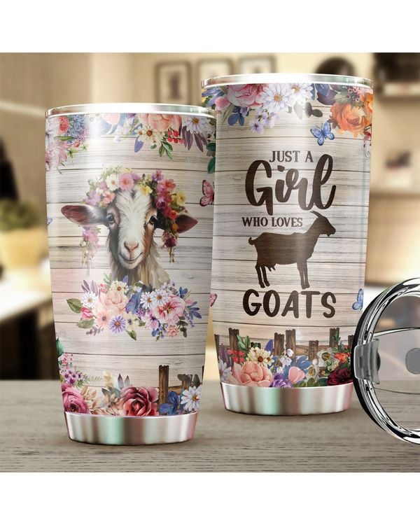 Just A Girl Who Loves Goats Floral