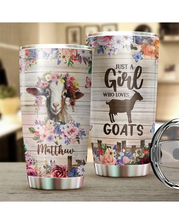 Personalized Just A Girl Who Loves Goat Flower