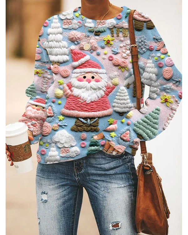 [UNIQUE] PINK SANTA SWEATER