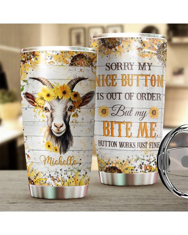 Personalized Sorry My Nice Button Is Out Of Order Goat