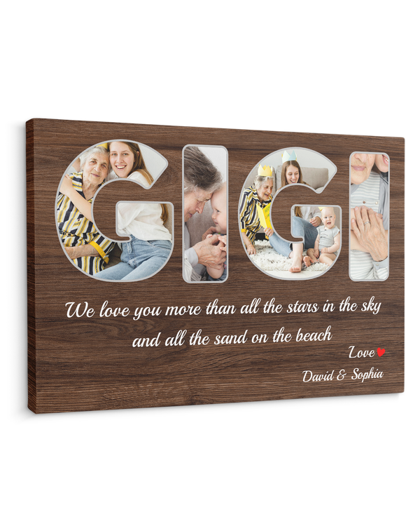 Personalized Custom Grandma Gigi Photo Canvas CS111