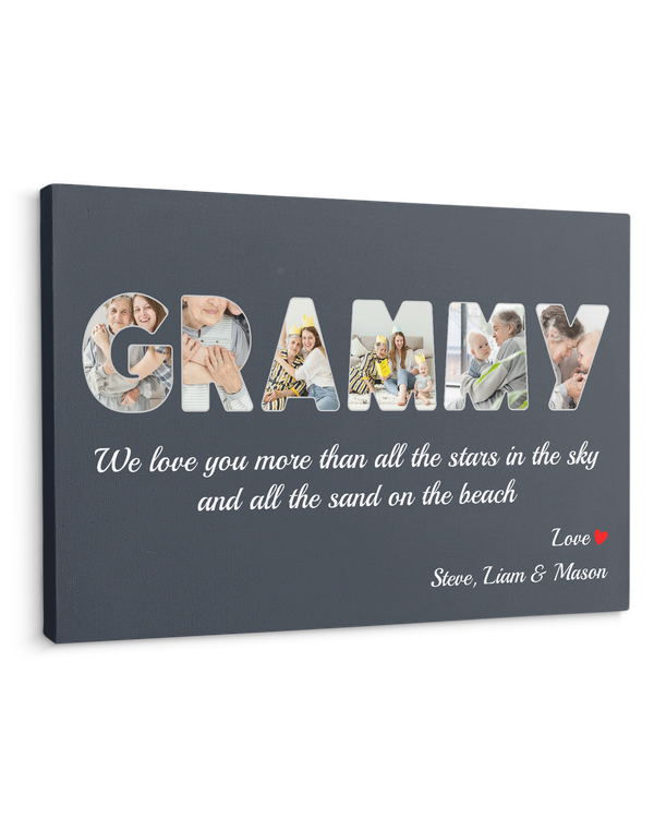 Personalized Custom Grandma Grammy Photo Canvas CS112